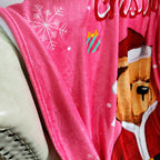 Brehn Women's Christmas Blanket Soft Microfiber Festive Santa Snowflake Design Cozy Throw
