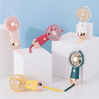 Portable Mini Fan Lightweight Ergonomic Design Rechargeable Battery Multiple Speeds