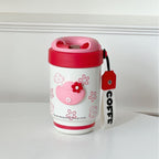 Women Thermos Mug BPA-Free Plastic Double-Walled Insulated Travel Coffee Tea Cup