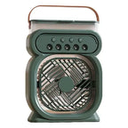 Portable Rechargeable Evaporative Desktop Air Cooler Fan with Leather Handle