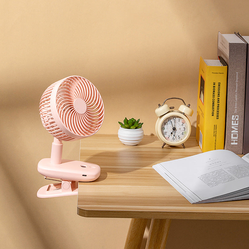 Adjustable Mini Clip-On Fan Harrow Portable Desk Fan with Multiple Speeds and Adjustable Head
