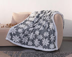 Brehn Comfort Blanket Soft Warm Cozy Red White Festive Snowflake Pattern