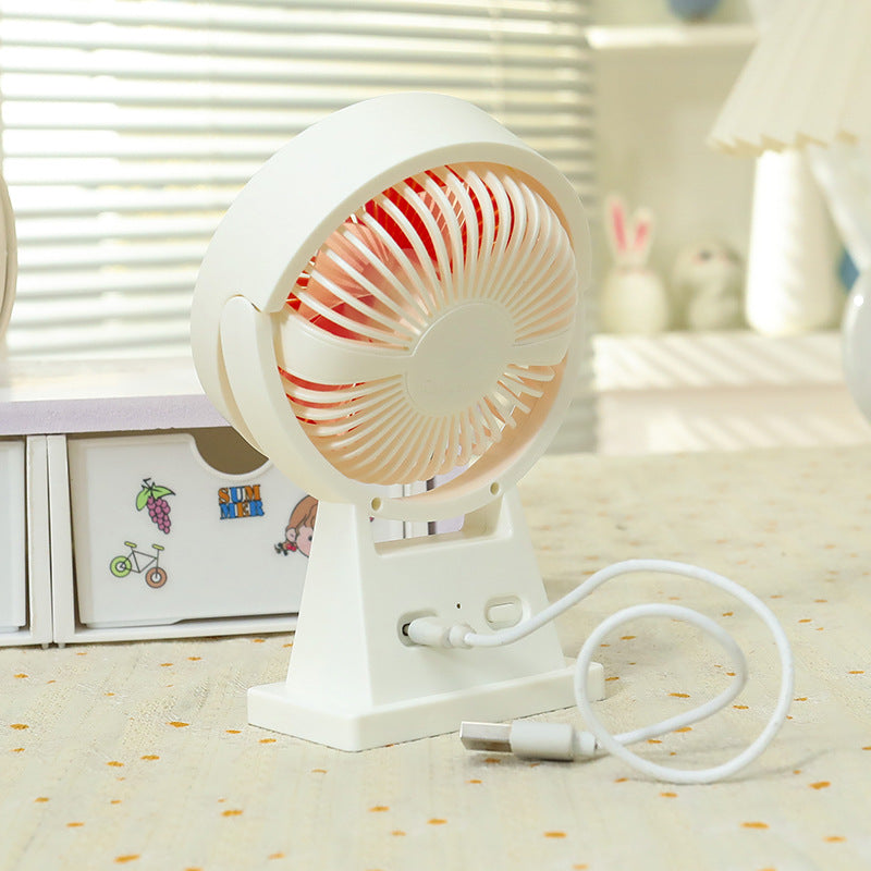 Portable Mini Fan USB Rechargeable Quiet Desk Fan with Panda Design Lightweight and Adjustable Tilt