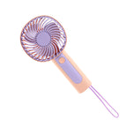 Portable Handheld Fan USB Rechargeable Ergonomic Grip Lightweight Personal Fan
