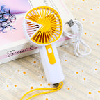 Portable USB Fan with Ergonomic Handle Lightweight Rechargeable Personal Cooling Fan