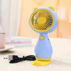 Women’s Portable Mini Fan USB Rechargeable Cute Animal Design Lightweight Handheld