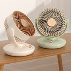 Tabletop Air Circulator Fan Elegant Design Whisper-Quiet Multi-Directional Airflow Compact Portable