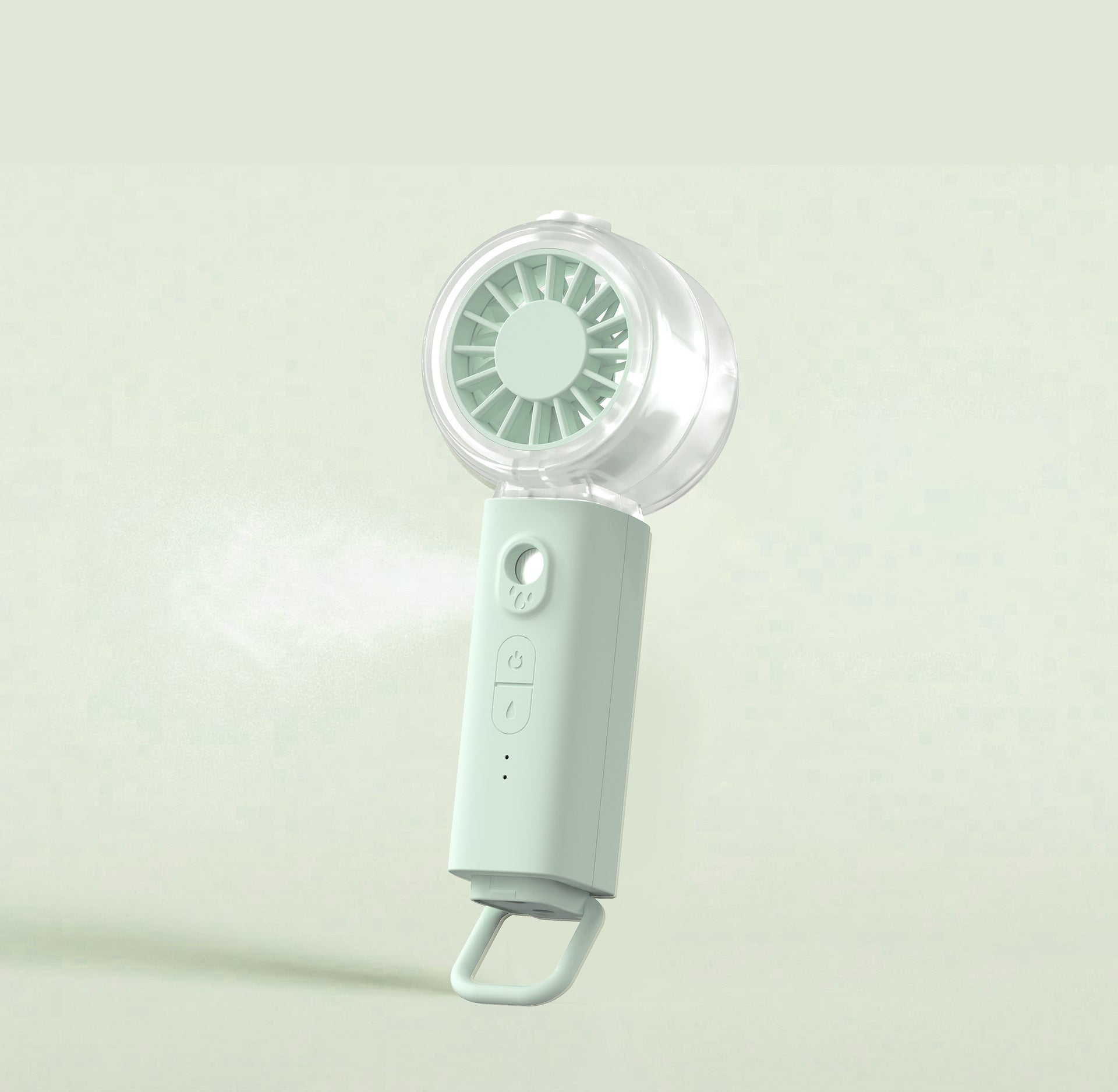 Portable Hand Fan with Mist Spray Rechargeable Folding Handle Unisex