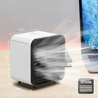 Personal USB-Powered Evaporative Desktop Cooler and Humidifier with Adjustable Louvers Compact Cube