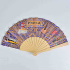 Ladies Handcrafted Wooden Fan Portuguese Motifs Stylish Accessory