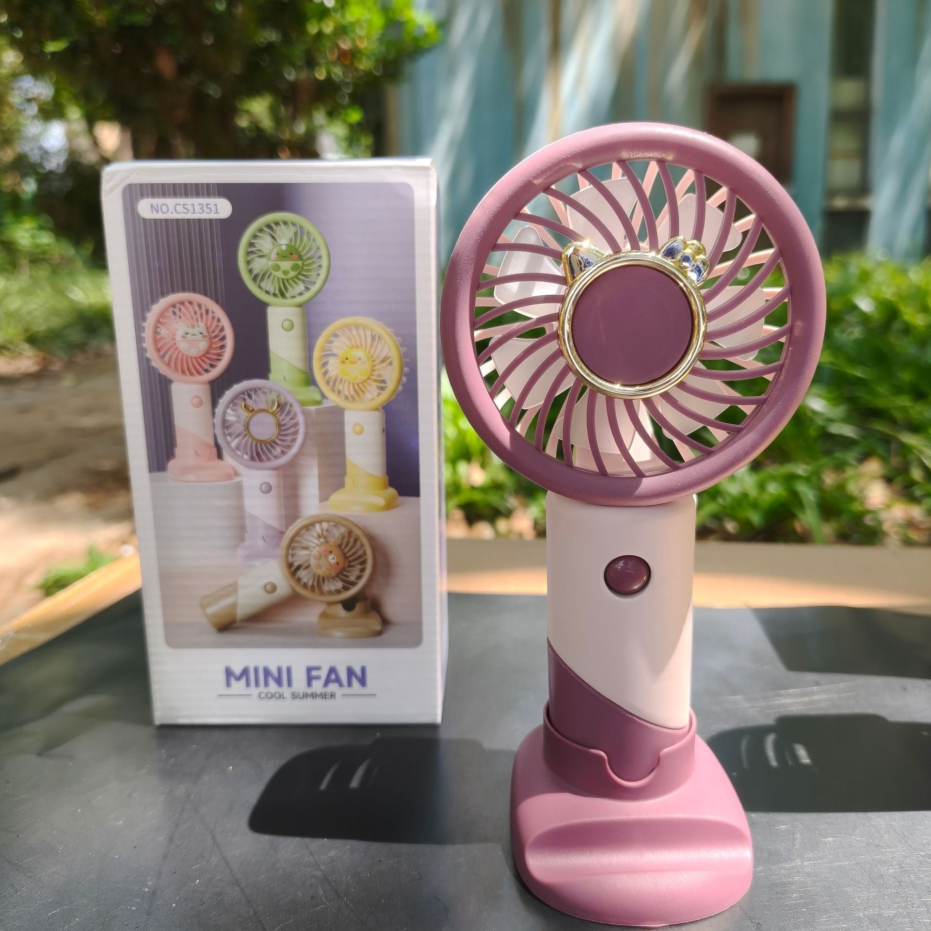 Portable Mini Fan Rechargeable Battery Lightweight Handheld Personal Cooling Fan Multiple Speeds