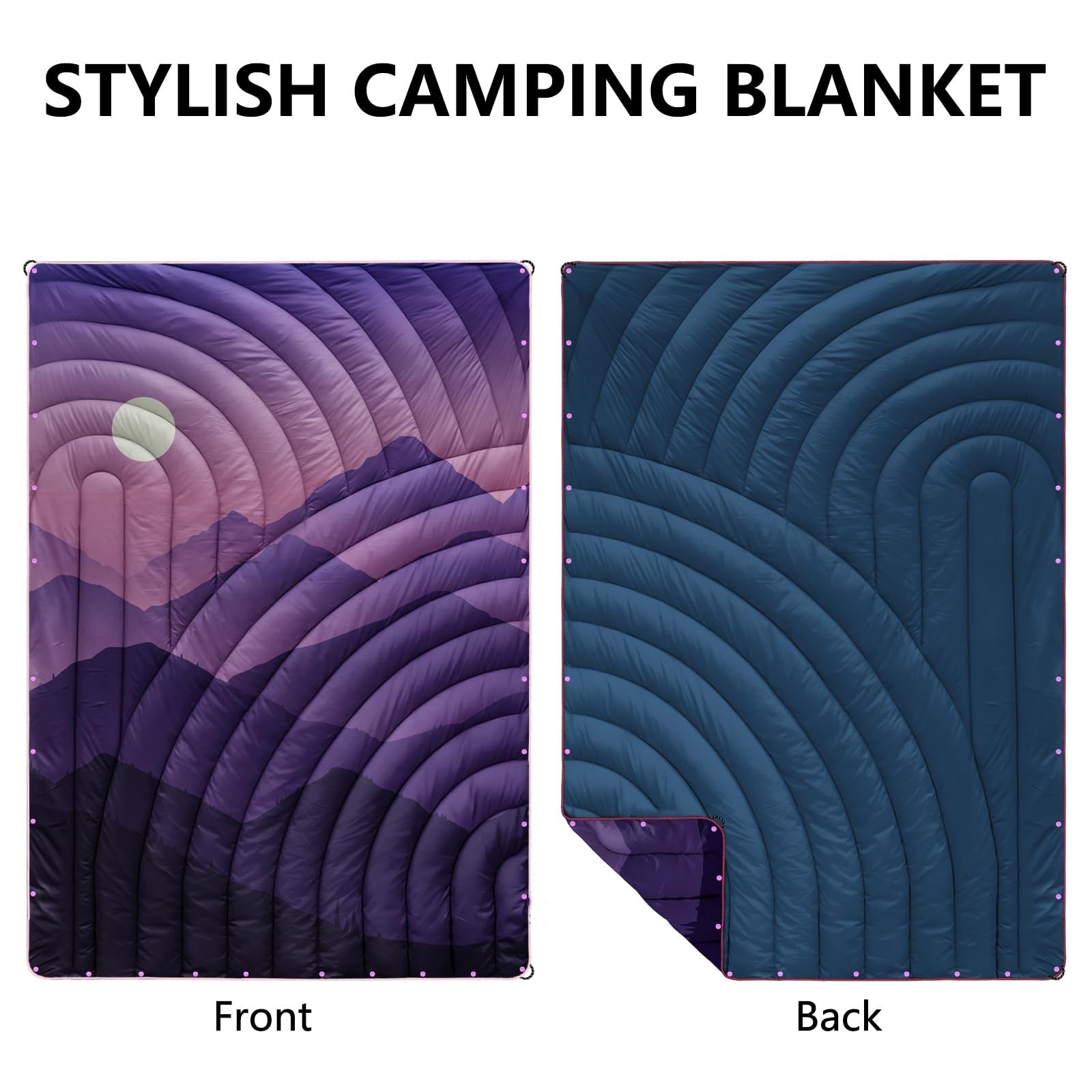 Unisex Travel Blanket Thermal Insulating Filling Lightweight Water-Repellent Portable