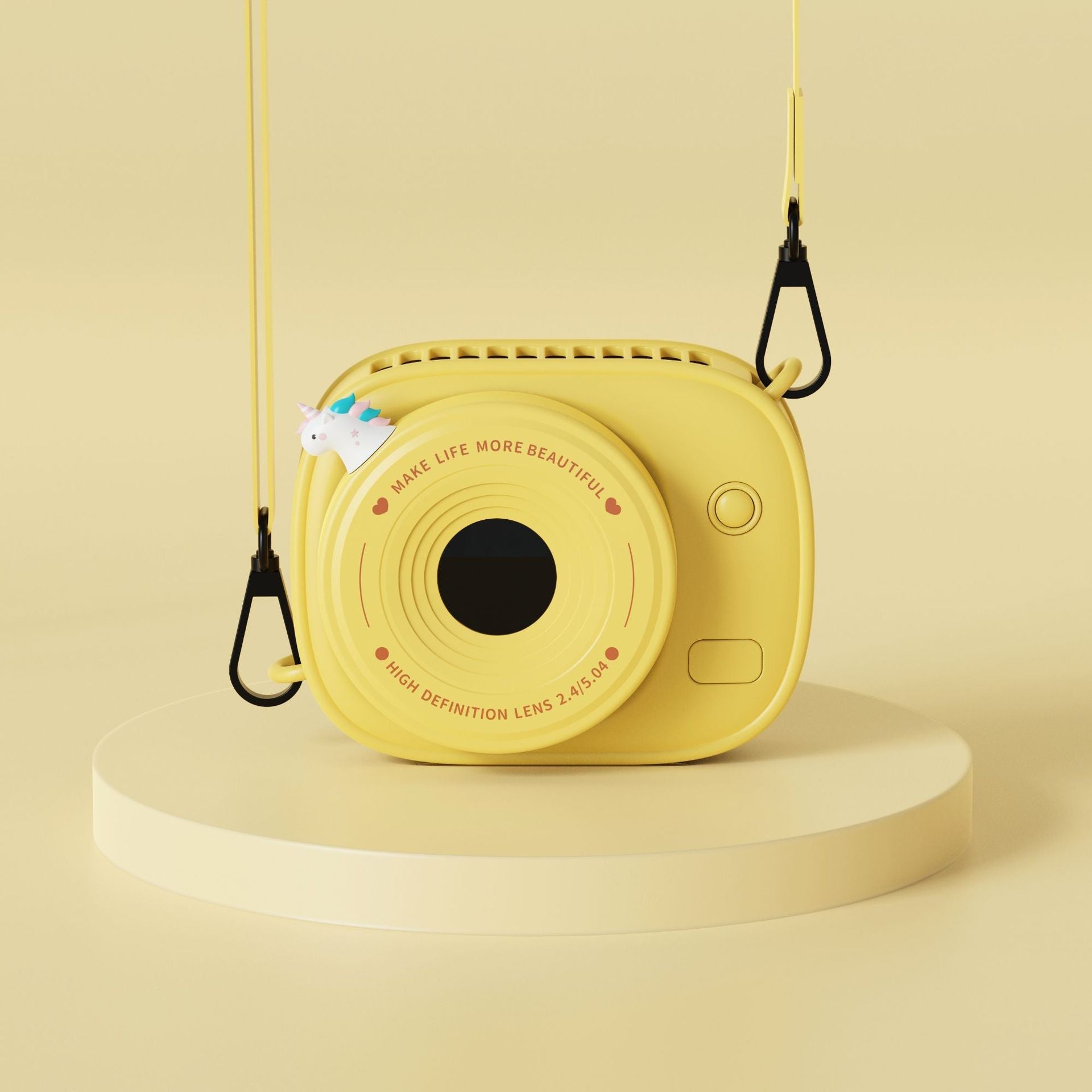 Instant Camera for Women Compact Stylish Design with High-Resolution Lens and Filters Integrated Strap
