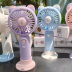 Portable Mini Fan USB Rechargeable Lightweight Compact Handheld Desk Fan with Multiple Speeds and Animal Design