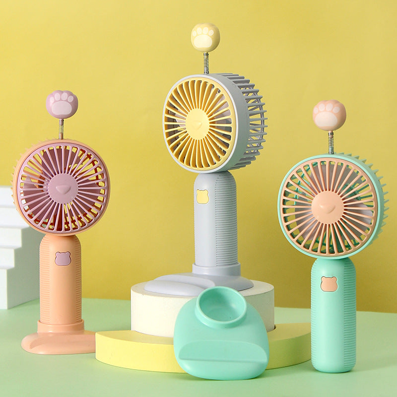 Portable Handheld Fan USB Powered Lightweight Quiet Operation Cute Animal Design