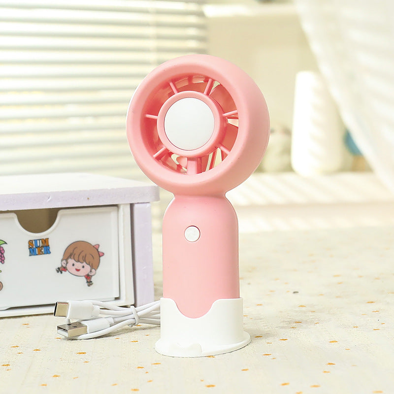 Rechargeable Portable Handheld Fan with Stand Child-Friendly Bear Design