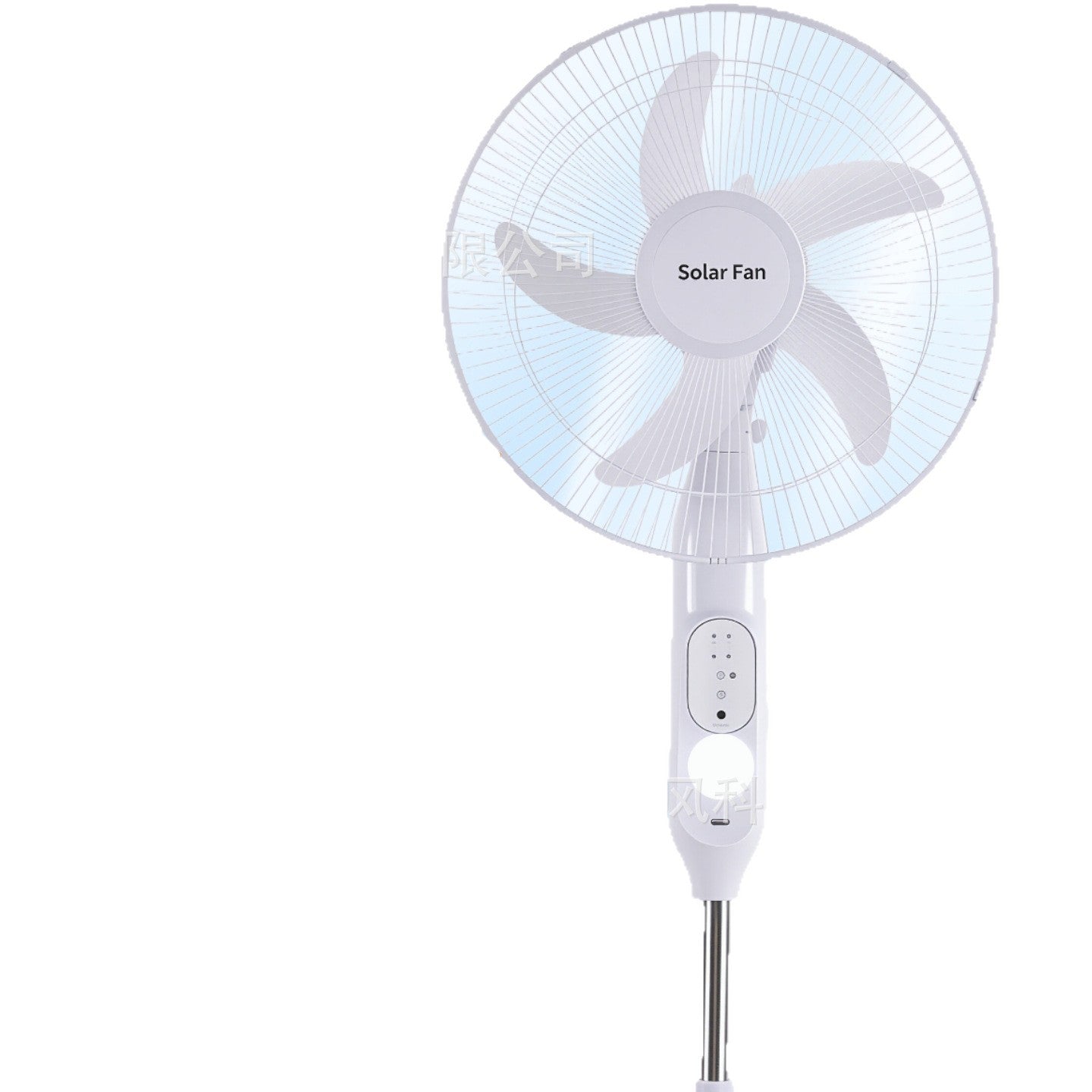 Brehn Cordless Battery Operated Floor Fan with Remote Control and Solar Charging