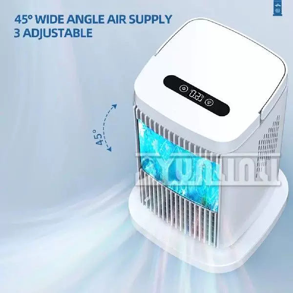Desktop Micro Cooler USB Powered Evaporative Personal Fan with Touch Control and Adjustable Tilt