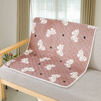 Decorative Sofa Cushion Cover with Bunny Floral Pattern Durable Easy-Care Fabric