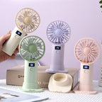 Portable Desk Fan Rechargeable Battery Compact Lightweight Adjustable Speed Quiet Operation