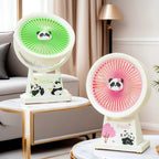 Portable Mini Fan USB Rechargeable Quiet Desk Fan with Panda Design Lightweight and Adjustable Tilt