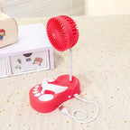 Portable Battery Fan with Flexible Holder USB Rechargeable Compact Lightweight for Women