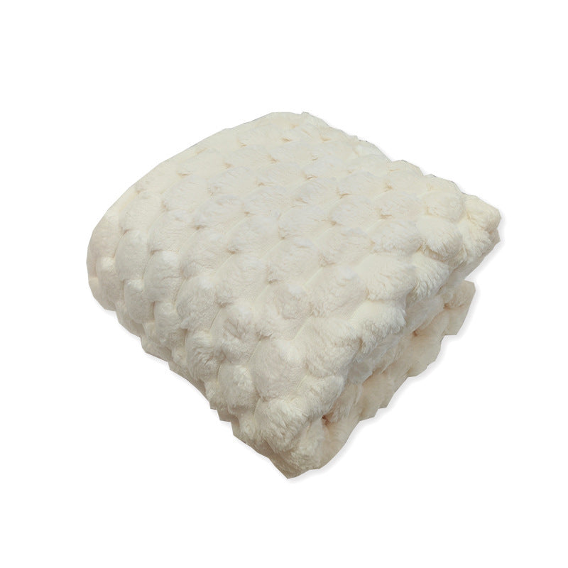 Women's Luxury Plush Fleece Blanket with Soft 3D Texture Hypoallergenic Cozy Throw