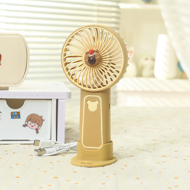 Portable USB Table Fan with Adjustable Tilt and Playful Animal Design for Women