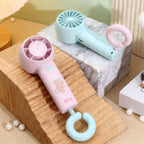 Women's Portable Handheld Fan Cute Animal Design USB Rechargeable Lightweight Compact