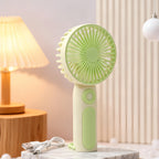 Portable Mini Fan USB Rechargeable Quiet Operation Stepless Speed Adjustable Compact Lightweight