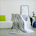 Cozy Throw Blanket Soft Fibers Large Modern Boho Design Machine Washable Home Decor