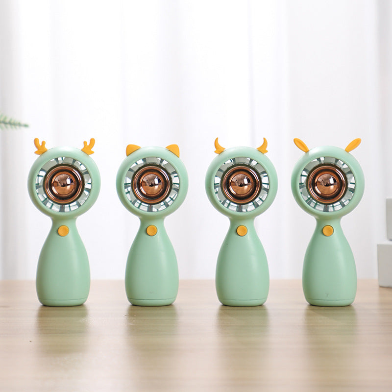 Portable Mini Fan for Women USB Rechargeable Animal Pattern Handheld Fan