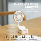 Portable USB Fan with Clamp Mount Lightweight Quiet Personal Cooling for Desk Car Office