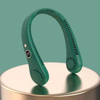 Portable Cooling Neckband Fan Lightweight Wearable Personal Neck Fan with Adjustable Speeds and LED Display