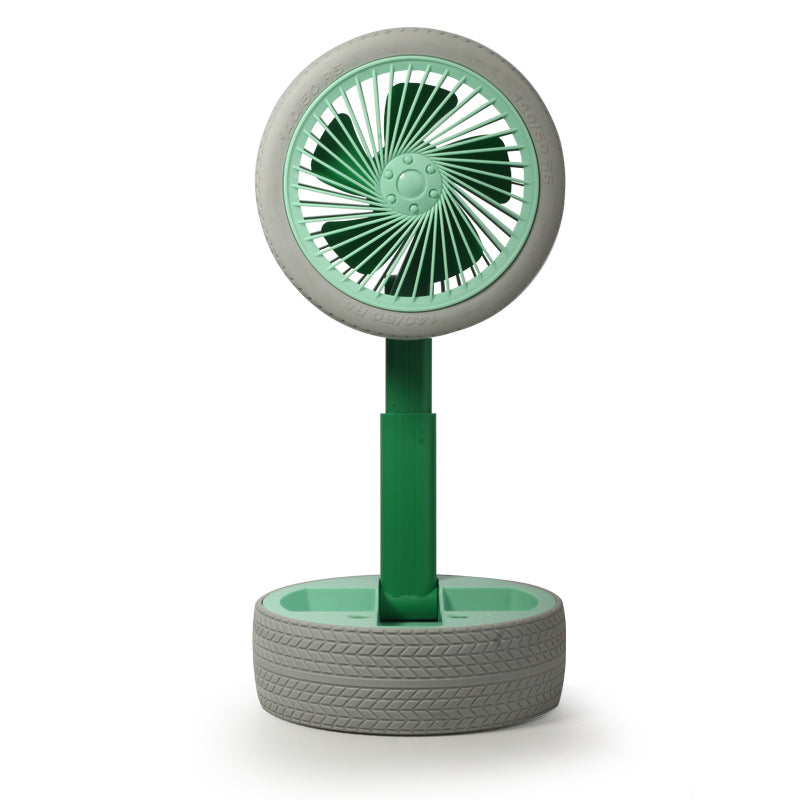 Stand Fan Tire Design Compact Quiet Operation Unisex Room Cooler