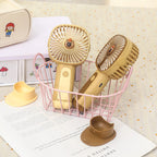 Ladies Portable Handheld Fan USB Rechargeable with Adjustable Speed Settings Compact and Lightweight