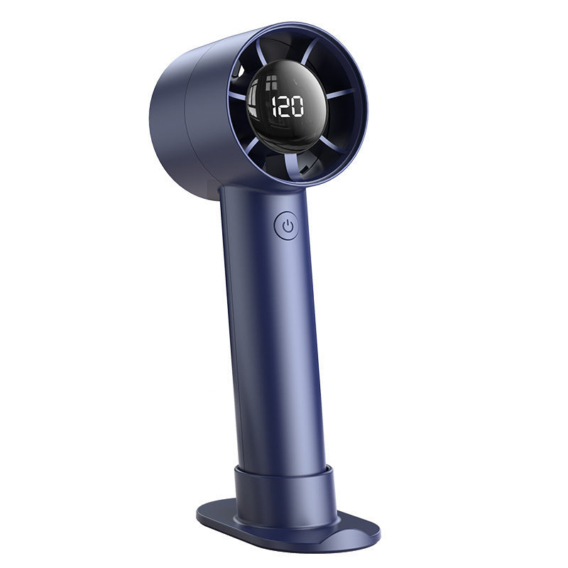 Portable Mini Fan with LCD Display Adjustable Speeds Lightweight Handheld Battery Operated