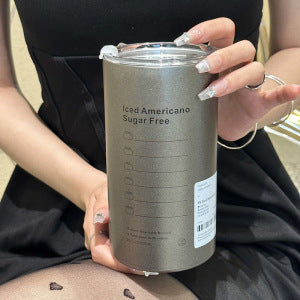 Insulated Stainless Steel Mug with Funny Animal Design Leak-Proof Lid Ergonomic Handle