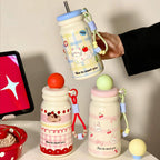 Insulated Water Bottle for Women BPA-Free Flip Cap Leakproof Dog Design