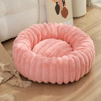 Cozy Pet Bed Soft Fluffy Fabric Raised Edge Non-Slip Bottom for Dogs and Cats