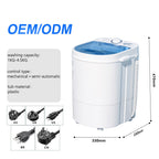 Mini Washing Machine Compact Semi-Automatic 1-4.5kg Capacity Unisex