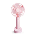 Portable Handheld Fan USB Rechargeable Compact Quiet Ergonomic Design for Women