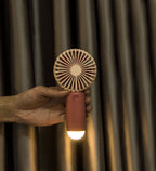 Harrow Portable LED Handheld Fan Rechargeable Battery Adjustable Speeds Compact Design