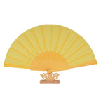 Women's Hand Fan with Filigree Wooden Handle Elegant Paper Folding Fan