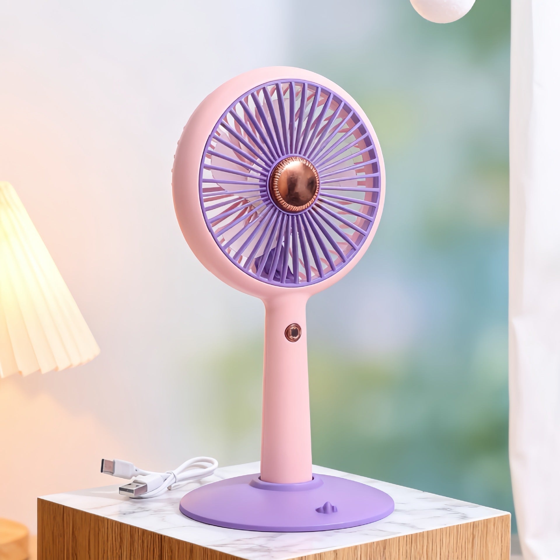 Portable Mini Fan USB Rechargeable Adjustable Speed Compact Personal Handheld Fan