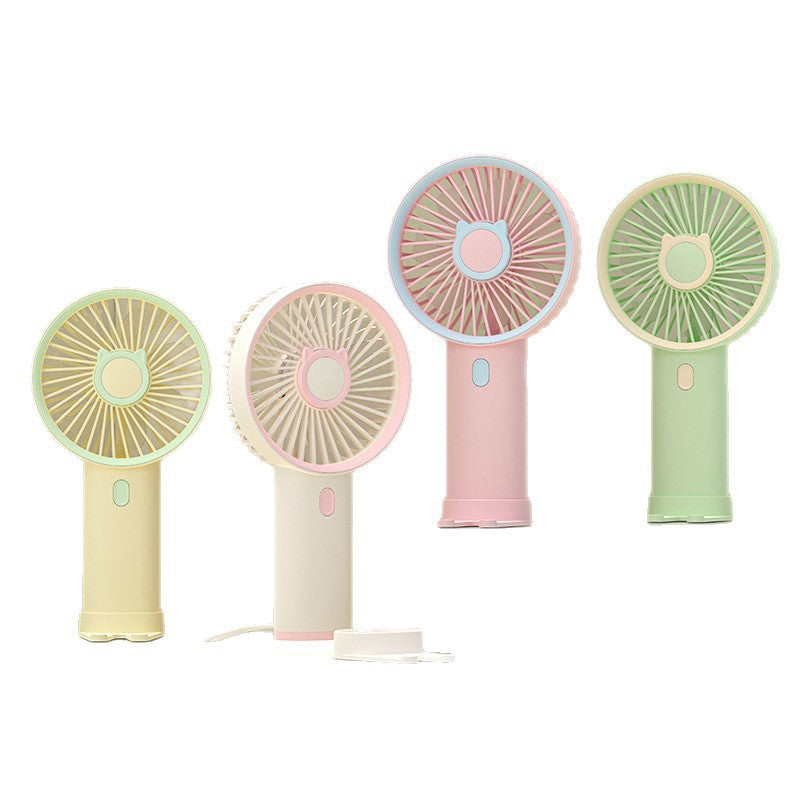 Portable Handheld Fan with Bear Design Rechargeable Multi-Speed Compact Harrow