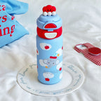 Women’s Water Bottle BPA-Free Plastic Leakproof Lid Floral Shell Design Portable