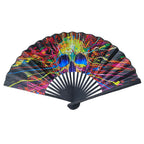Ladies Handheld Fabric Fan Colorful Lightweight Elegant Accessory