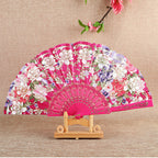 Ladies Hand Fan Elegant Floral Pattern Lightweight Portable Accessory
