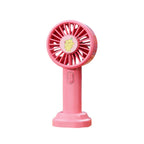 Portable Hand Fan USB Rechargeable Plant Design Lightweight Adjustable Speed
